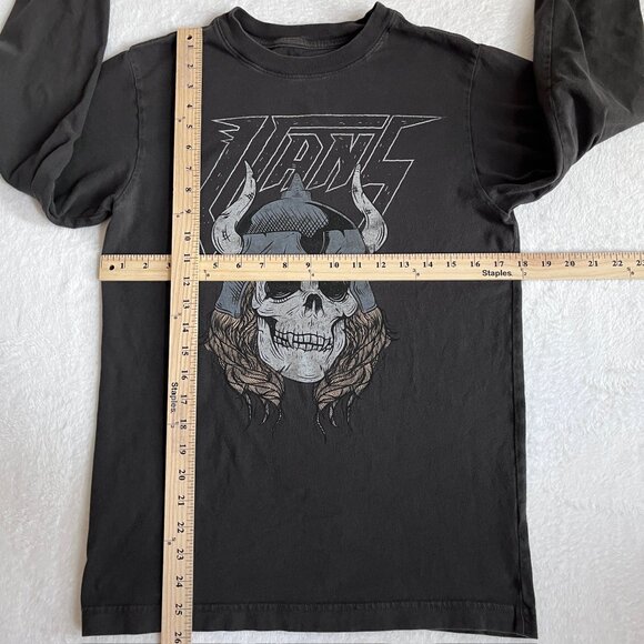 Vans Off the Wall Tour 1966 Men (S) Long Sleeve Viking Skull T Shirt - Picture 3 of 4